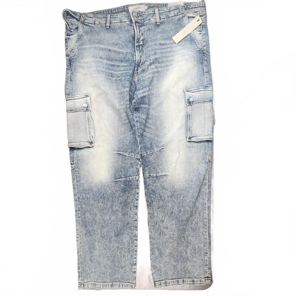 Hudson Resse Cargo Straight Jeans - Light Blue Wash